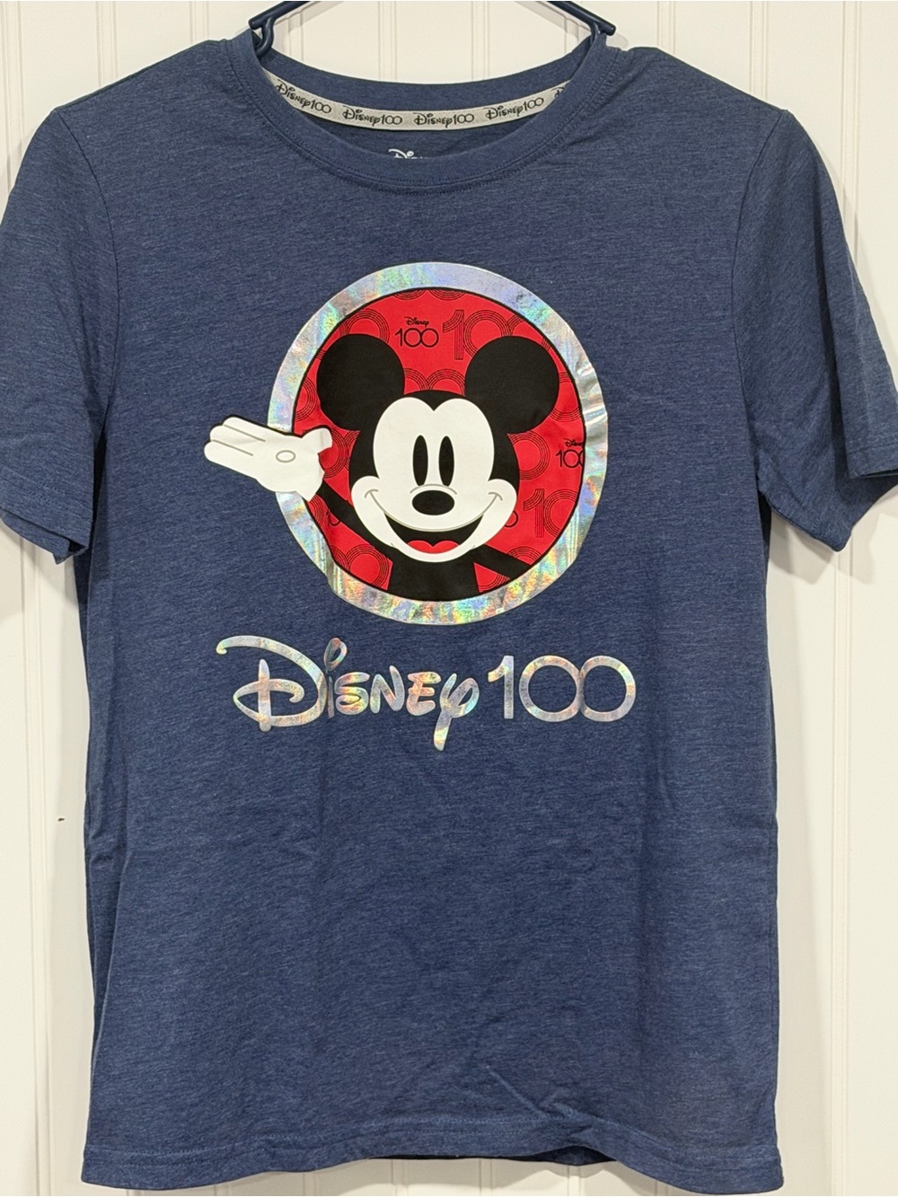 Disney 100 Mickey Mouse Kids T-Shirt - Navy Xl 14-16